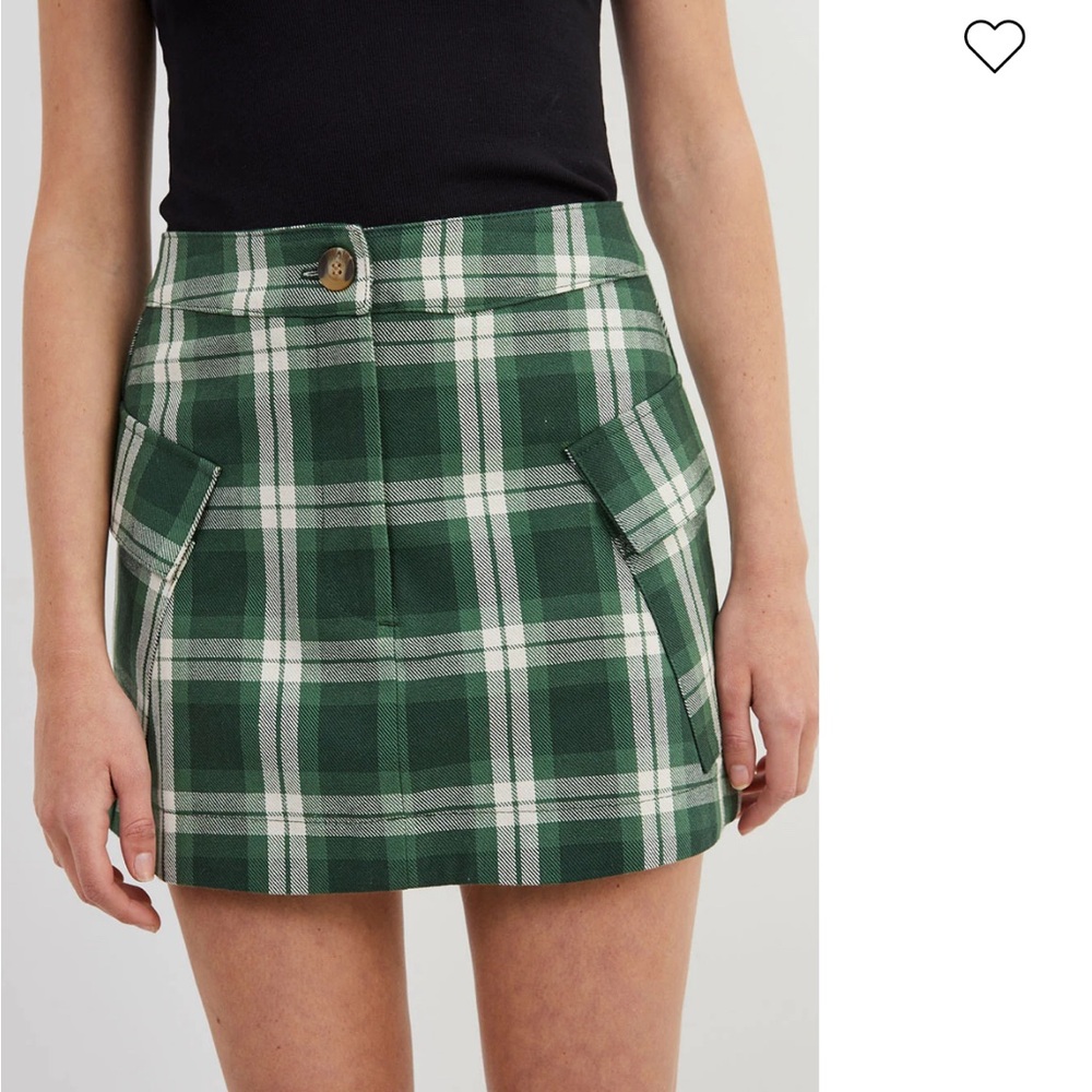 Plaid Green Jane Mini Skirt by Ciao Lucia XS